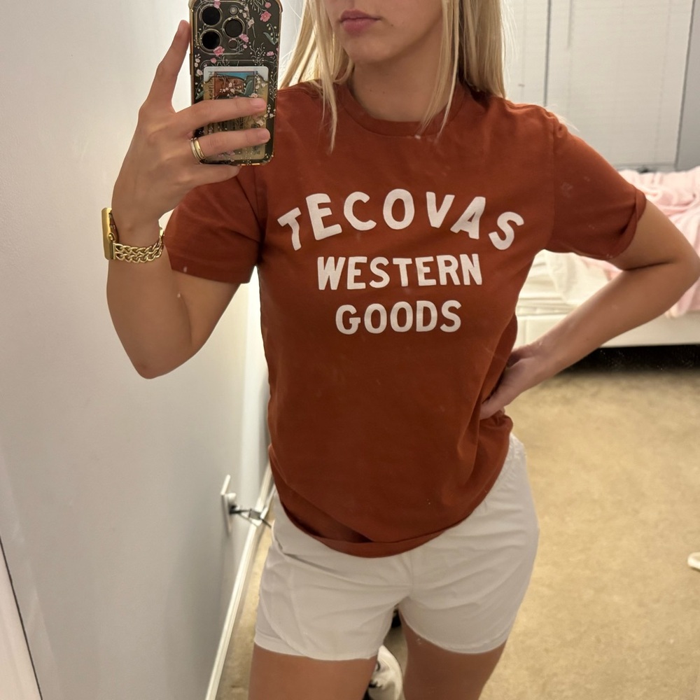 Tecovas Brown Short Sleeve T-Shirt with Western Style